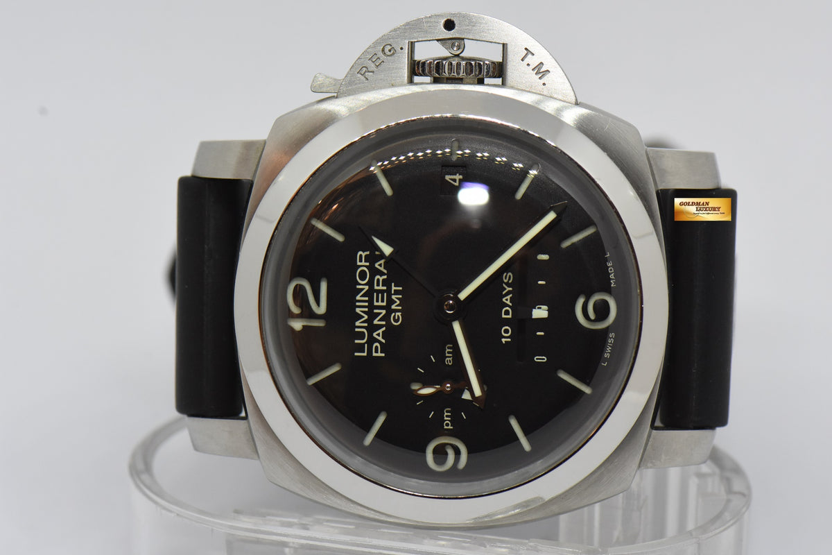 [SOLD] PANERAI LUMINOR GMT 44mm 1950 STEEL DAY / NIGHT 10 DAYS POWER RESERVE AUTOMATIC PAM 270 (NEAR MINT)