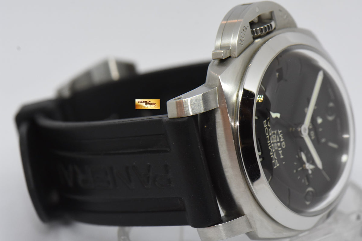 [SOLD] PANERAI LUMINOR GMT 44mm 1950 STEEL DAY / NIGHT 10 DAYS POWER RESERVE AUTOMATIC PAM 270 (NEAR MINT)