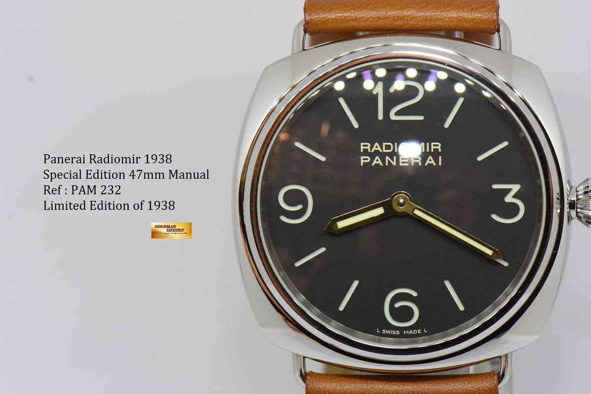 [SOLD] PANERAI RADIOMIR 1938 SPECIAL EDITION 47mm MANUAL PAM 232 (LNIB)