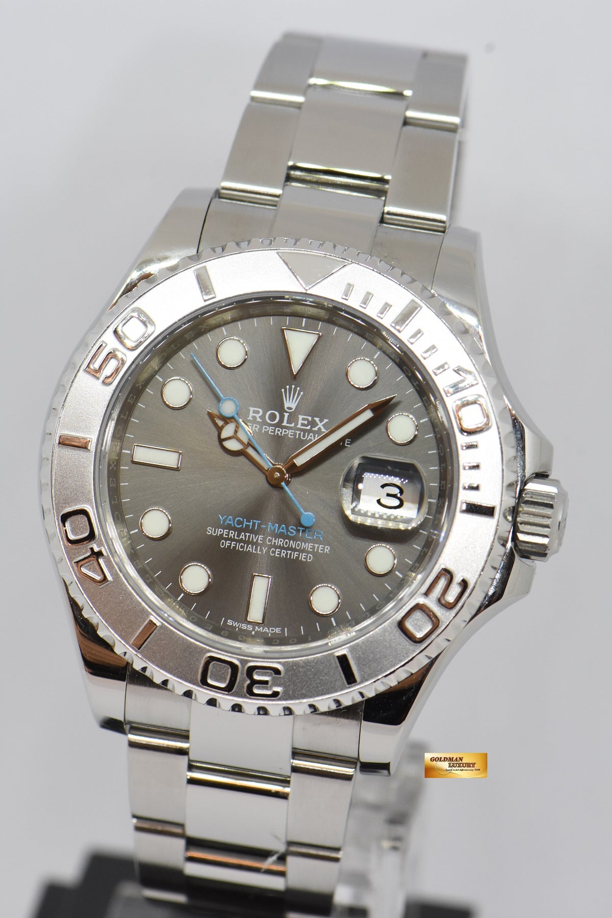 [SOLD] ROLEX OYSTER PERPETUAL YACHT-MASTER DARK RHODIUM SS AUTOMATIC 116622 (MINT)