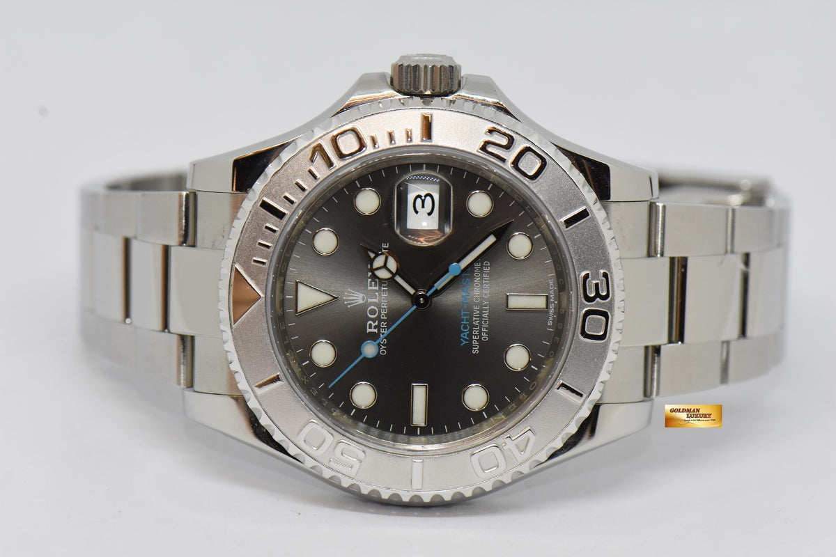 [SOLD] ROLEX OYSTER PERPETUAL YACHT-MASTER DARK RHODIUM SS AUTOMATIC 116622 (MINT)
