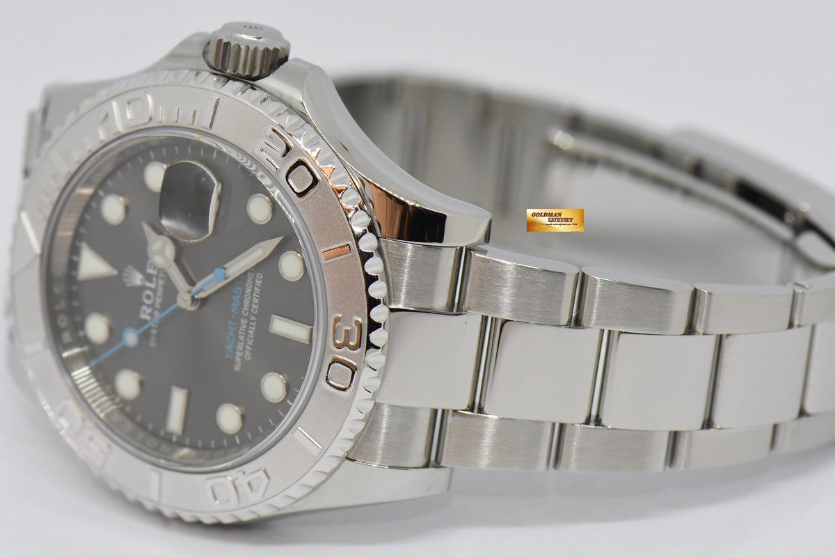 [SOLD] ROLEX OYSTER PERPETUAL YACHT-MASTER DARK RHODIUM SS AUTOMATIC 116622 (MINT)
