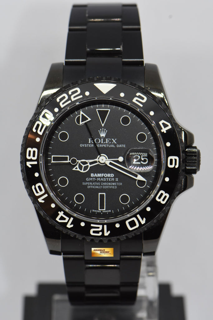 SOLD ROLEX OYSTER GMT MASTER II CERAMIC BLACK BAMFORD EDITION 1167 Goldman Luxury