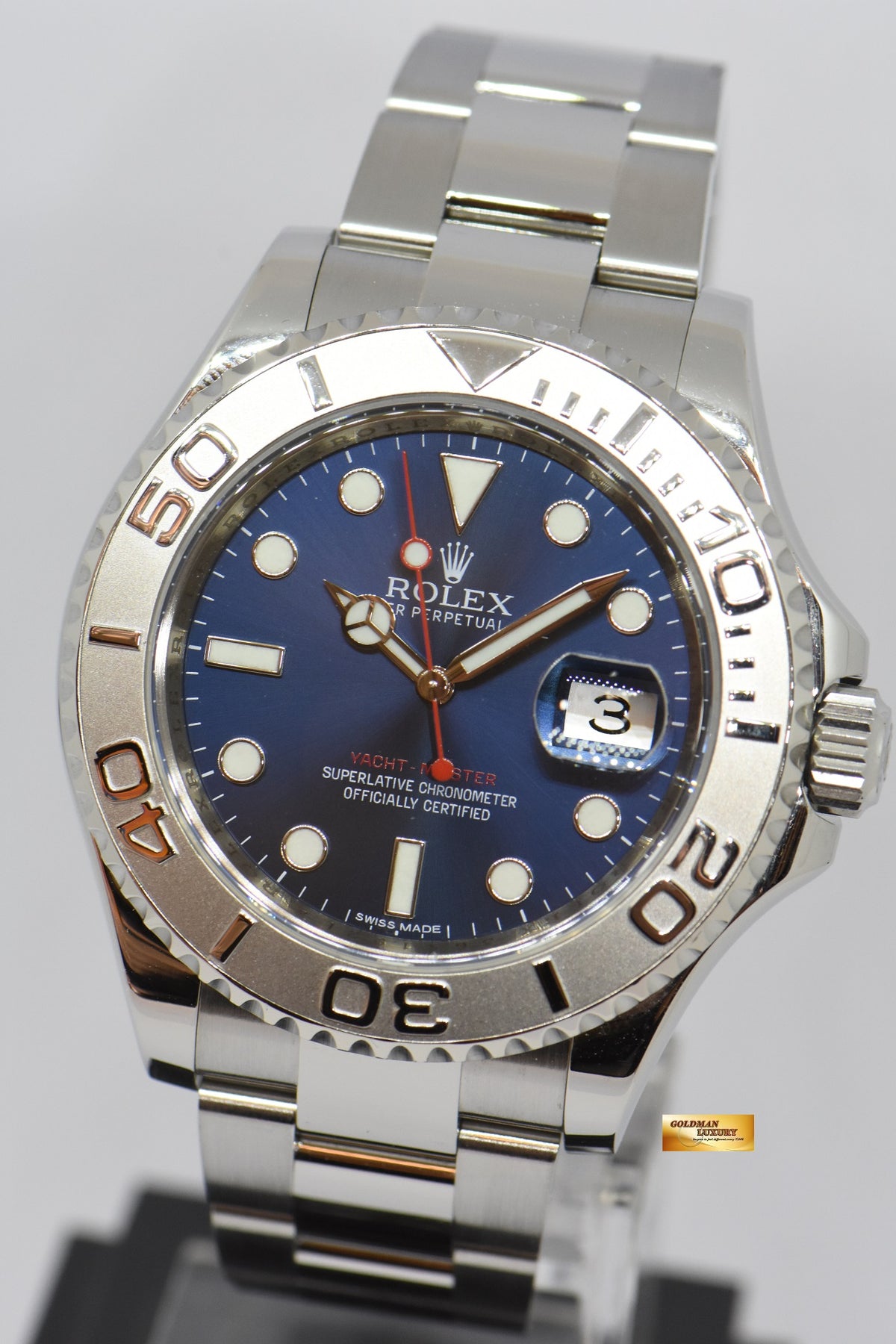 [SOLD] ROLEX OYSTER PERPETUAL YACHT-MASTER BLUE DIAL SS AUTOMATIC 116622 (MINT)