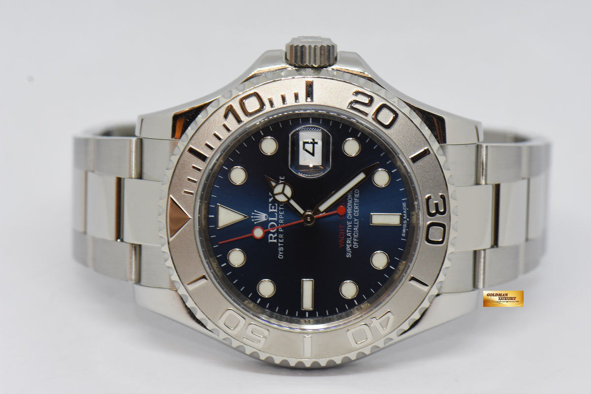 [SOLD] ROLEX OYSTER PERPETUAL YACHT-MASTER BLUE DIAL SS AUTOMATIC 116622 (MINT)