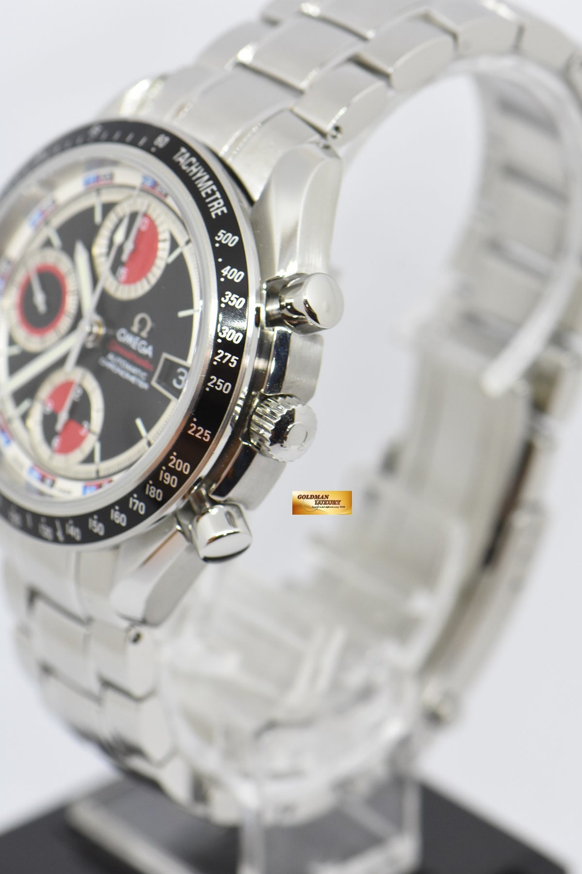 [SOLD] OMEGA SPEEDMASTER CHRONOGRAPH DATE 40mm RED / BLACK DIAL 3210.5200 (MINT)