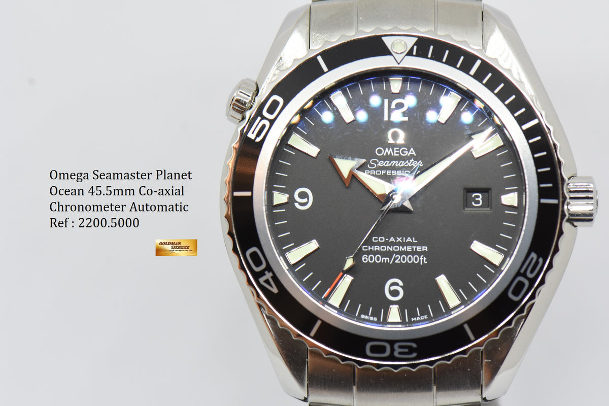 [SOLD] OMEGA SEAMASTER PLANET OCEAN 45.5mm BLACK AUTOMATIC 2200.5000 (MINT)