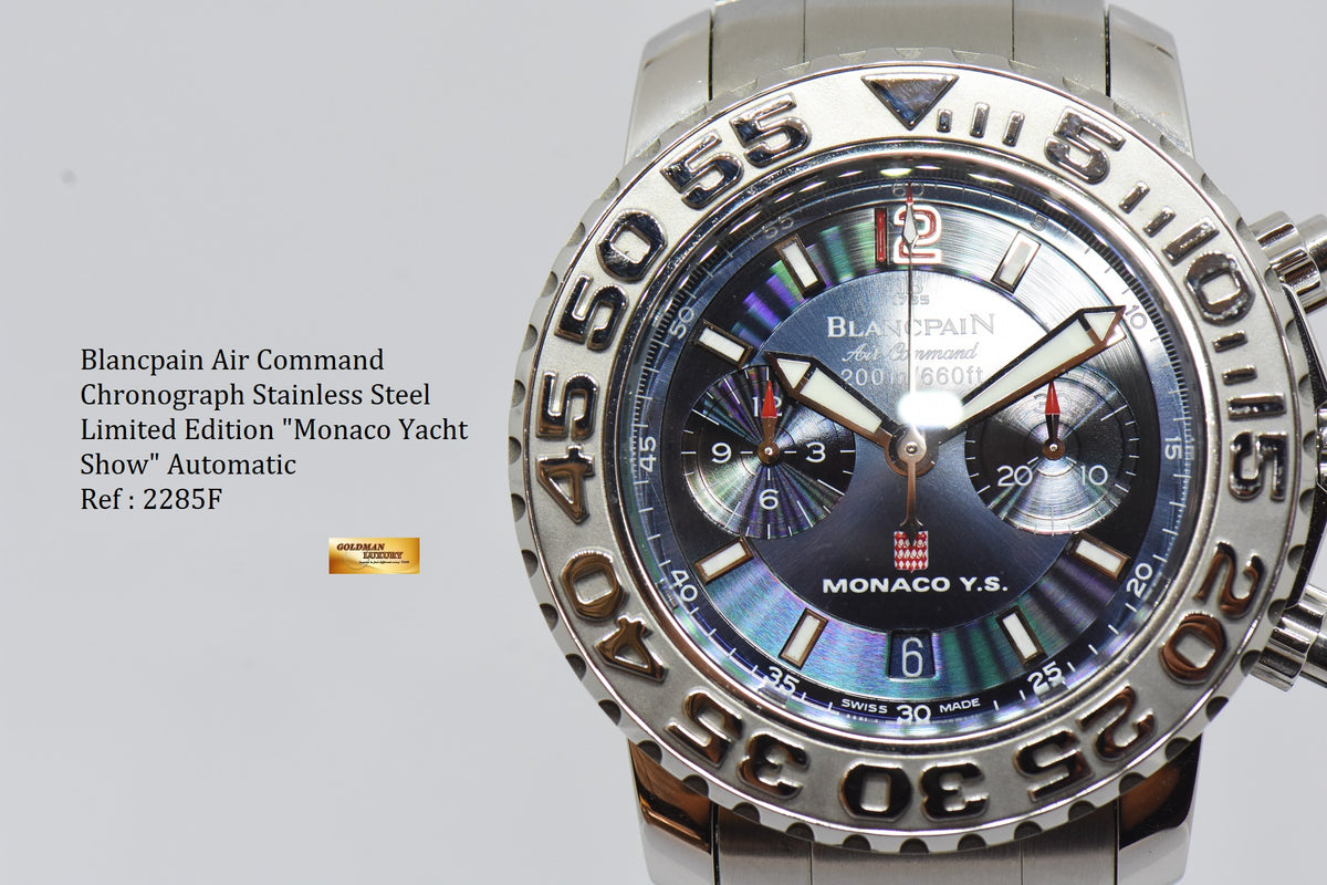 [SOLD] BLANCPAIN AIR COMMAND FLYBACK CHRONOGRAPH “MONACO YACHT-SHOW” LIMITED EDITION 150 pcs 2285F (MINT)