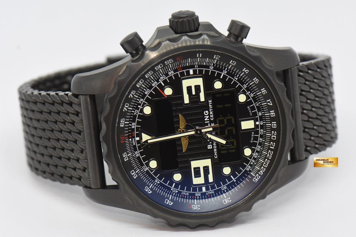 [SOLD] BREITLING CHRONOSPACE BLACK STEEL 48mm SUPERQUARTZ LIMITED EDITION 1000 M78365 (MINT)