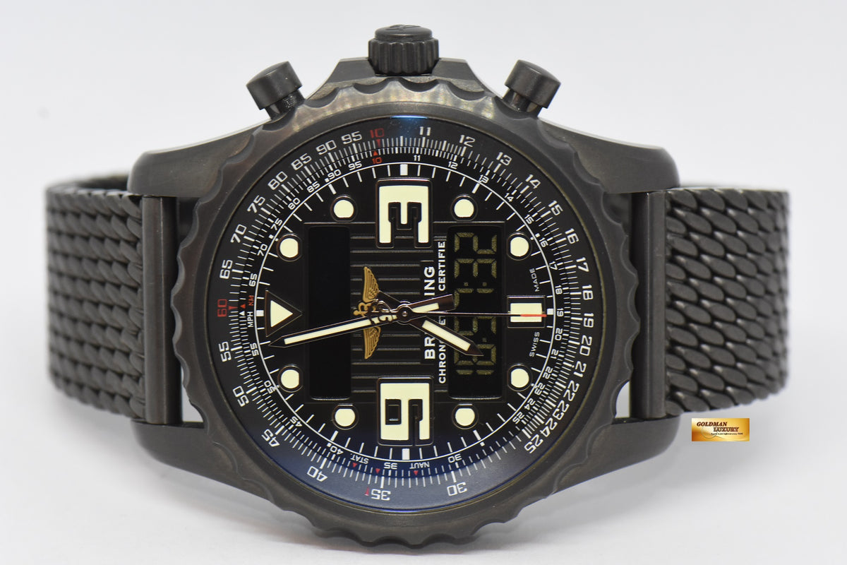 [SOLD] BREITLING CHRONOSPACE BLACK STEEL 48mm SUPERQUARTZ LIMITED EDITION 1000 M78365 (MINT)