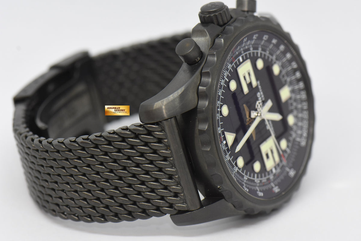 [SOLD] BREITLING CHRONOSPACE BLACK STEEL 48mm SUPERQUARTZ LIMITED EDITION 1000 M78365 (MINT)