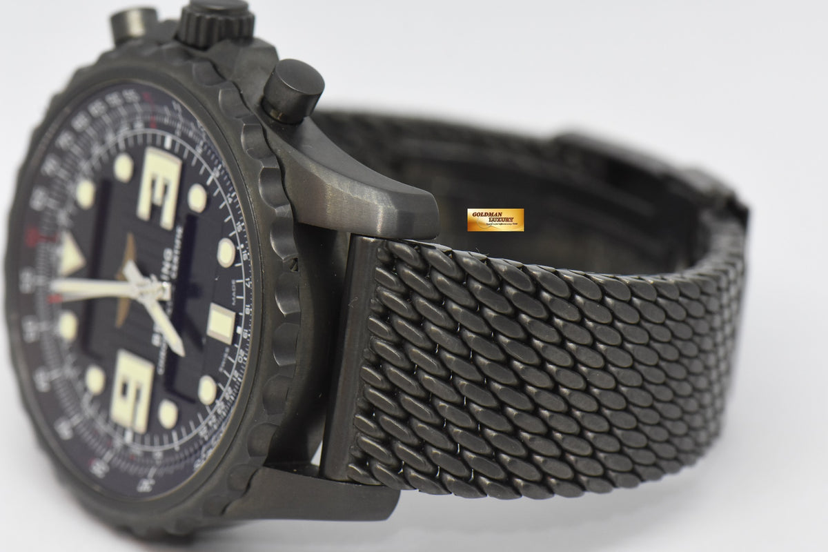 [SOLD] BREITLING CHRONOSPACE BLACK STEEL 48mm SUPERQUARTZ LIMITED EDITION 1000 M78365 (MINT)