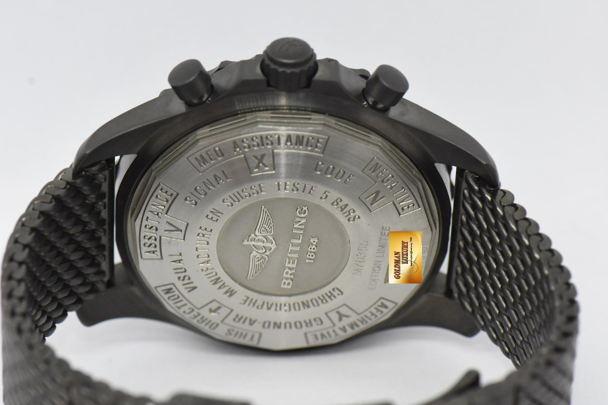 [SOLD] BREITLING CHRONOSPACE BLACK STEEL 48mm SUPERQUARTZ LIMITED EDITION 1000 M78365 (MINT)