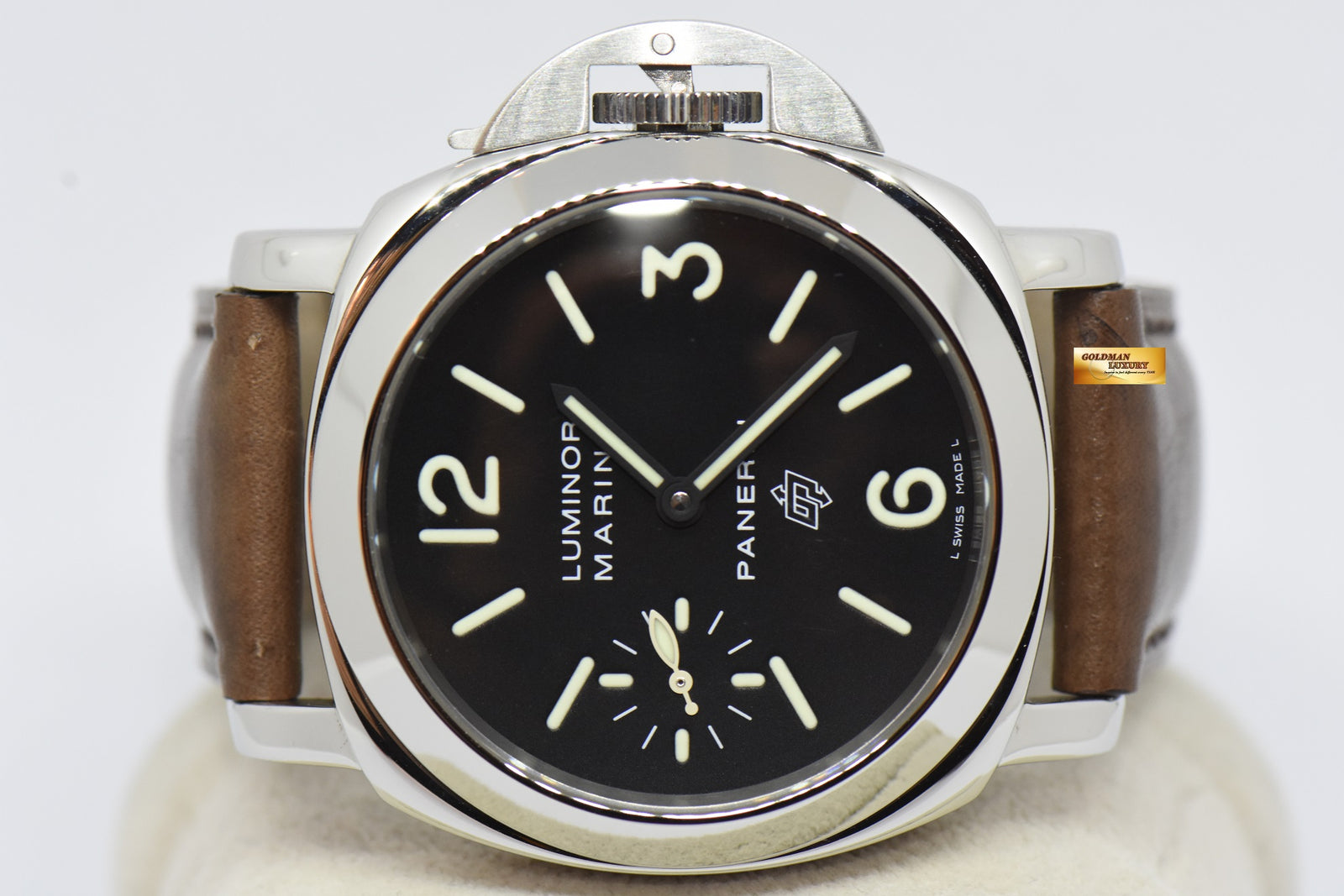 SOLD PANERAI LUMINOR MARINA BASE 44mm SUB SEC DIAL MANUAL PAM 005 M Goldman Luxury