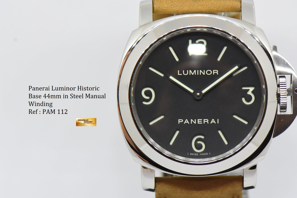 [SOLD] PANERAI LUMINOR HISTORIC BASE 44mm MANUAL PAM 112 (MINT)