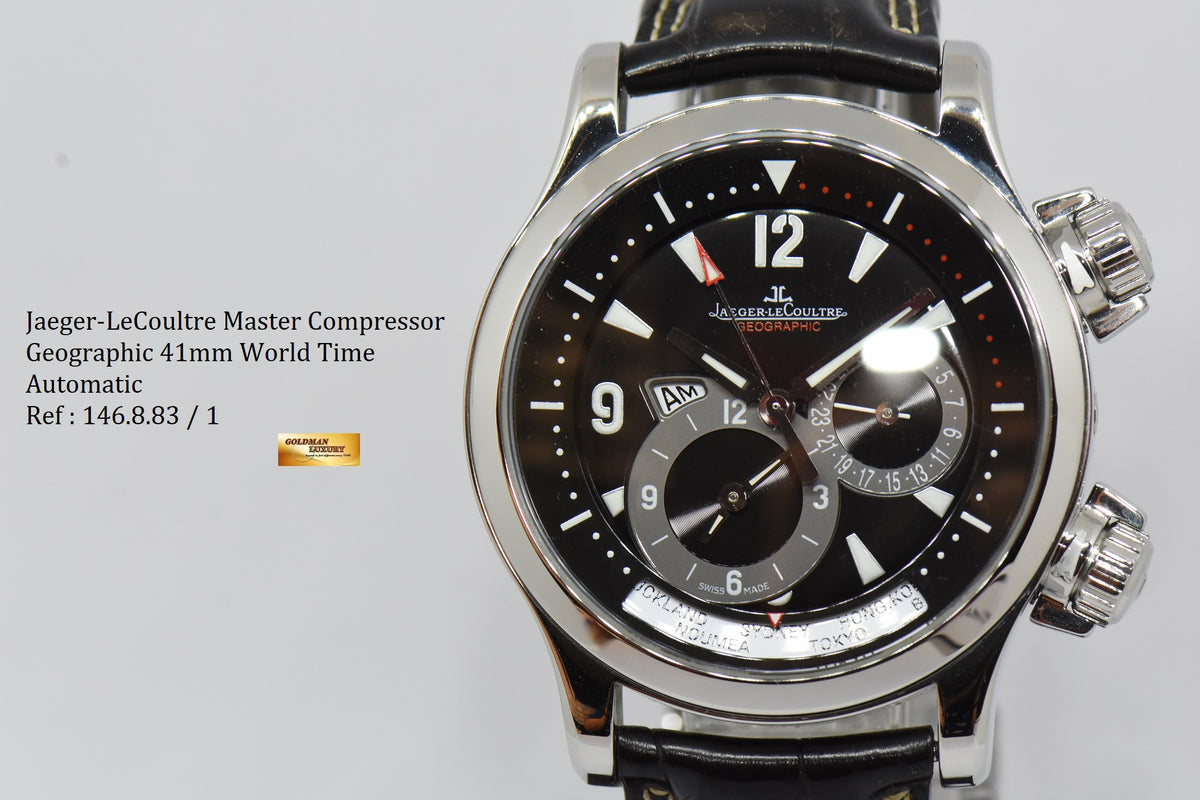 [SOLD] JLC MASTER COMPRESSOR GEOGRAPHIC 41mm WORLD TIME AUTOMATIC 146.8.83/1 (MINT)