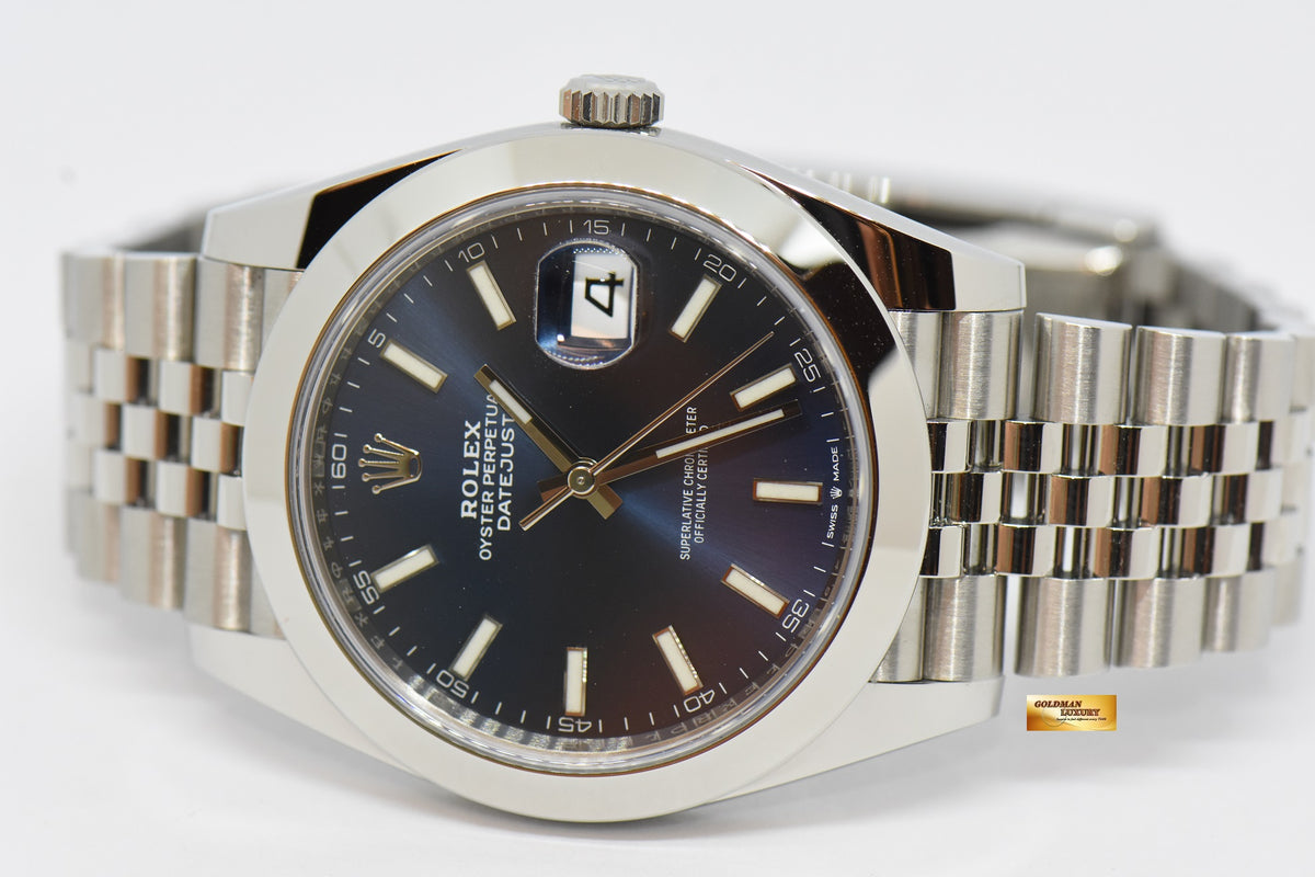 [SOLD] ROLEX OYSTER PERPETUAL DATEJUST 41mm SS JUBILEE BLUE DIAL 126300 (NEW-UNWORN)