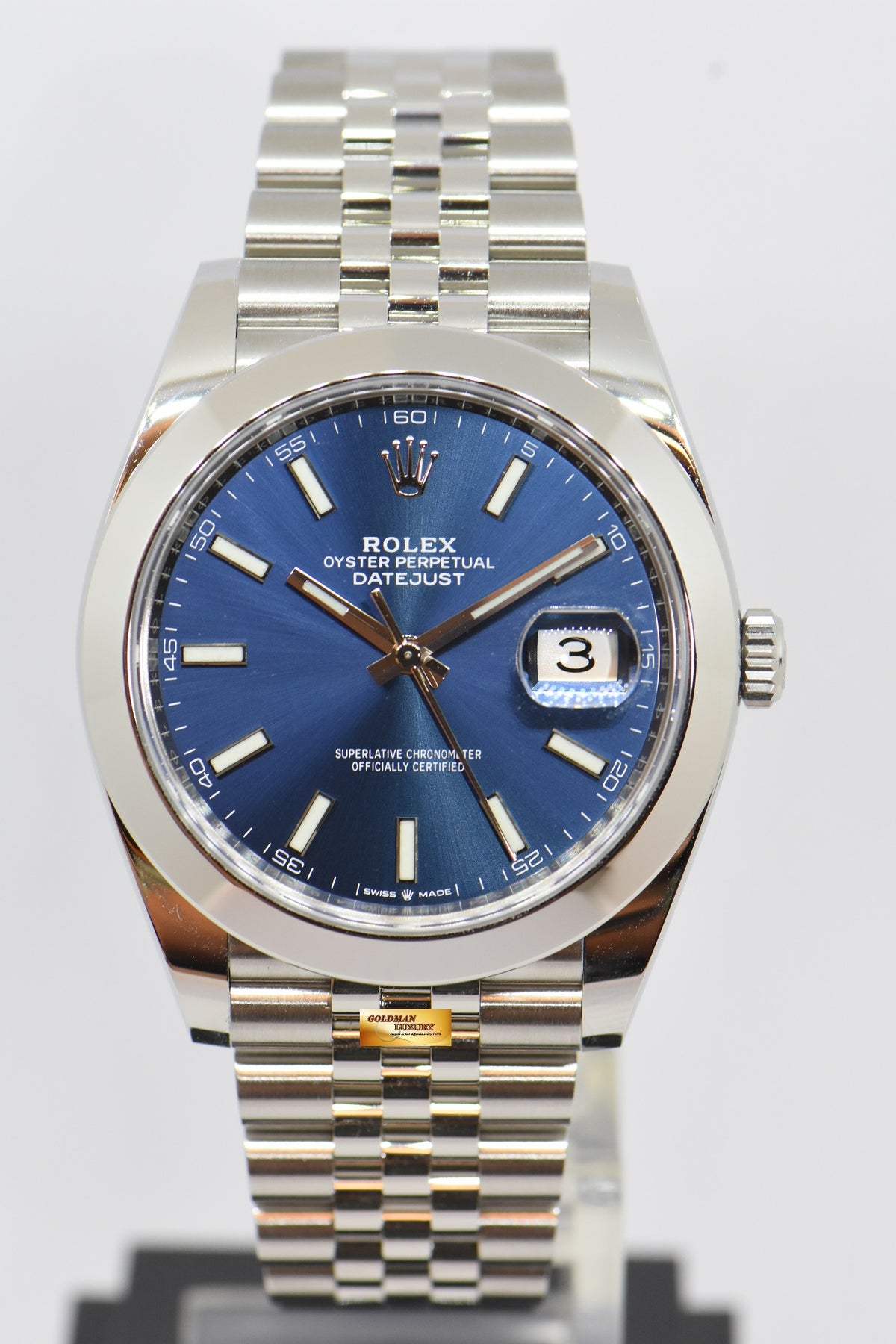 [SOLD] ROLEX OYSTER PERPETUAL DATEJUST 41mm SS JUBILEE BLUE DIAL 126300 (NEW-UNWORN)
