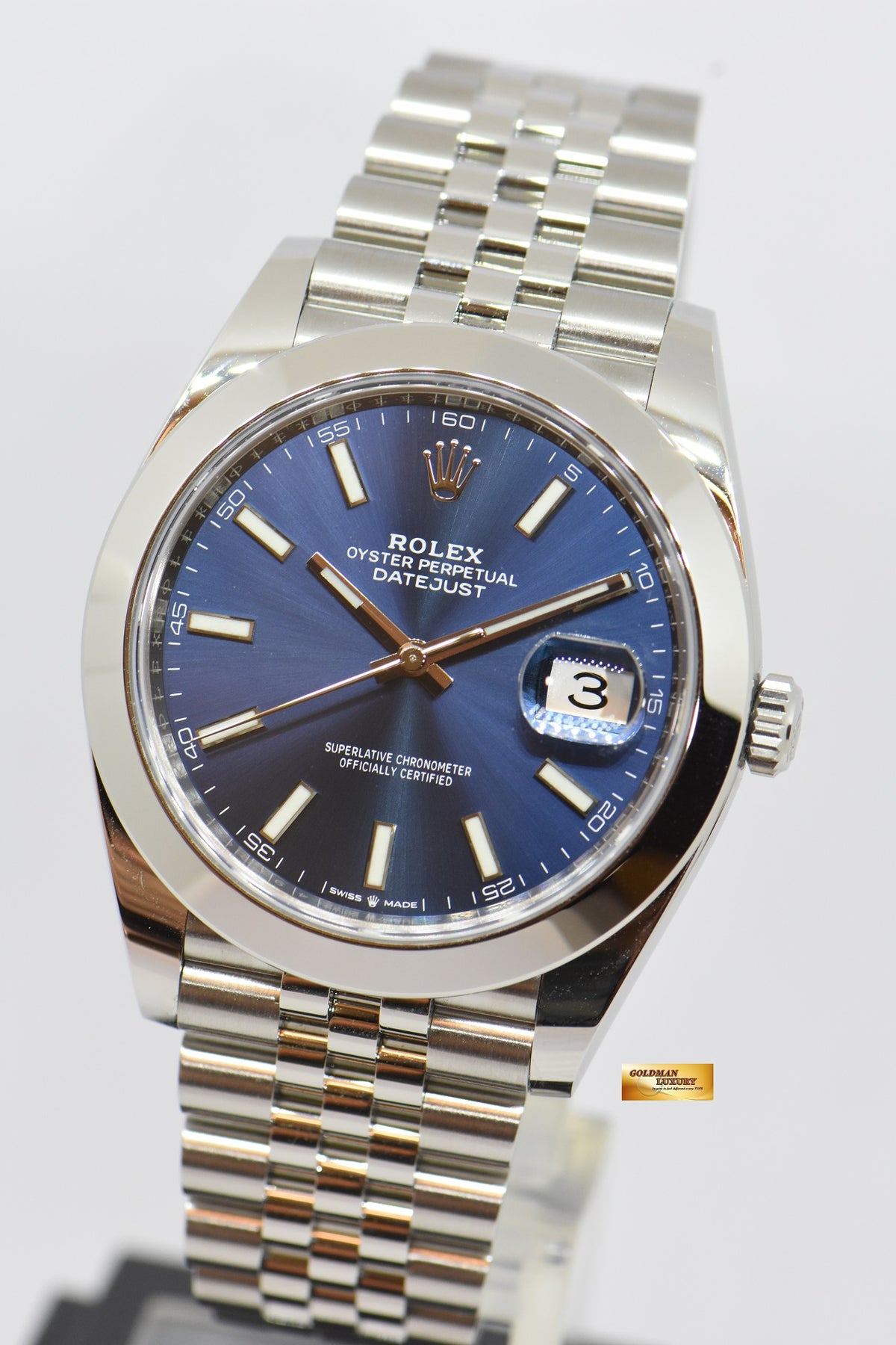 [SOLD] ROLEX OYSTER PERPETUAL DATEJUST 41mm SS JUBILEE BLUE DIAL 126300 (NEW-UNWORN)