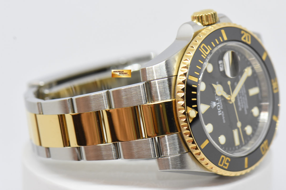 [SOLD] ROLEX OYSTER PERPETUAL SUBMARINER HALF-GOLD CERAMIC BLACK AUTOMATIC 116613LN (MINT)