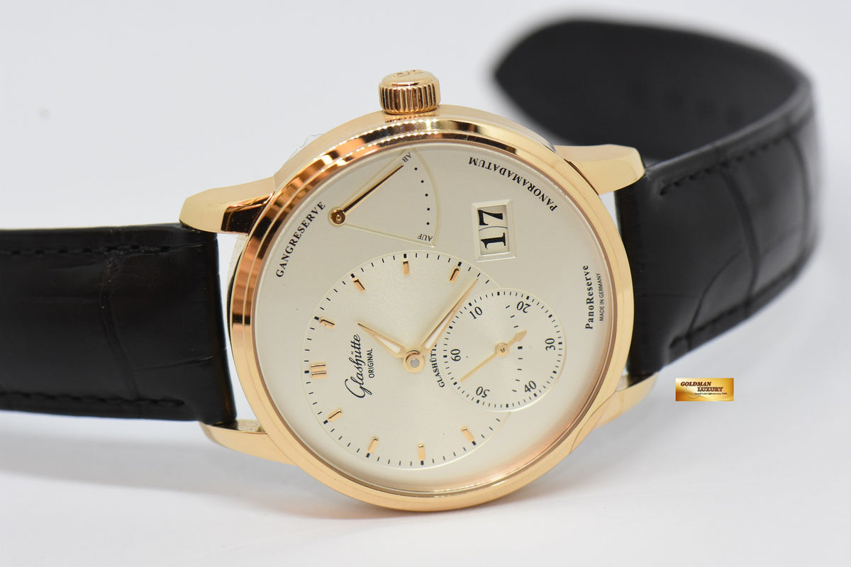 [SOLD] GLASHUTTE ORIGINAL PANORESERVE BIG DATE  18K ROSE GOLD 40mm MANUAL WINDING (NEW-UNWORN)
