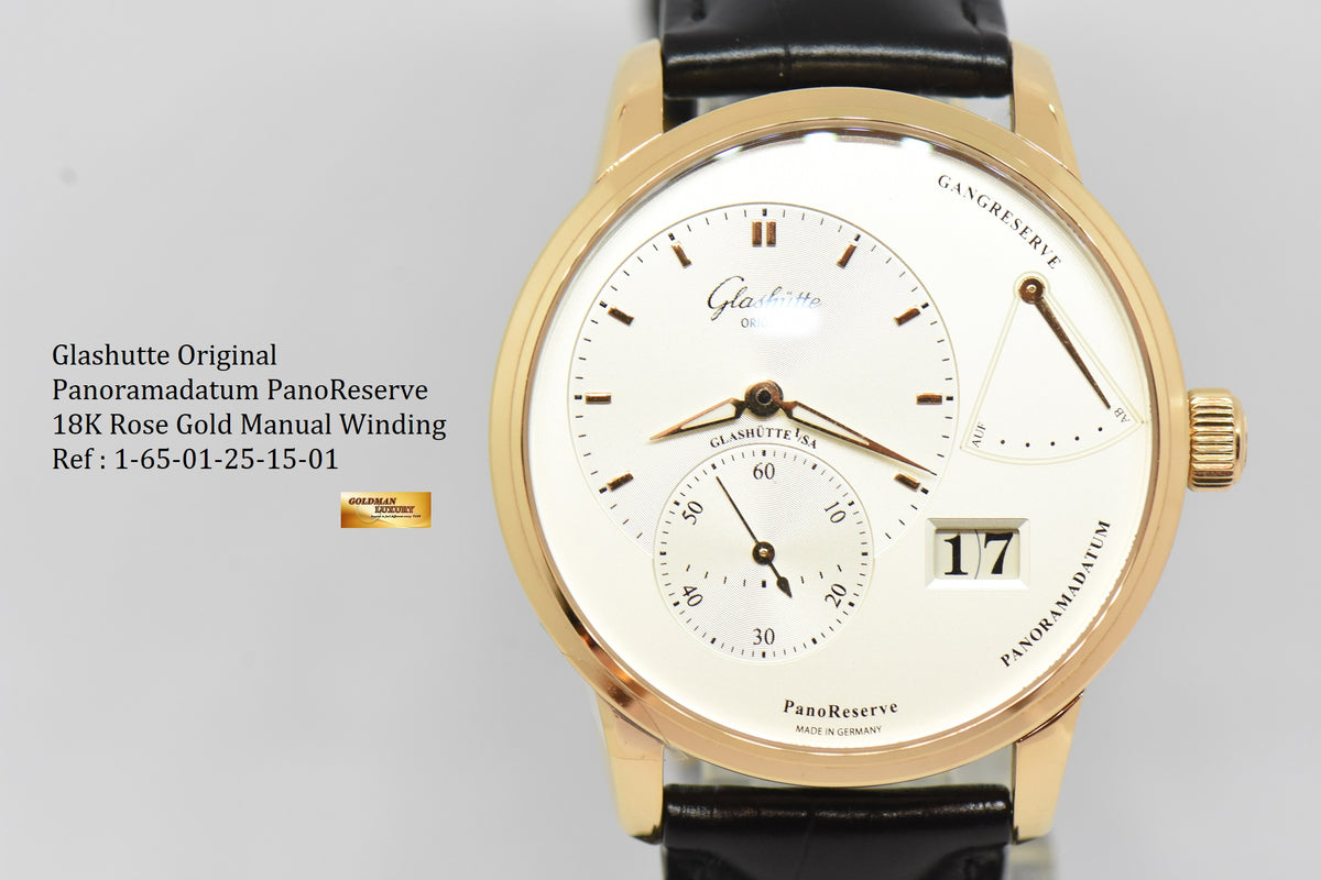 [SOLD] GLASHUTTE ORIGINAL PANORESERVE BIG DATE  18K ROSE GOLD 40mm MANUAL WINDING (NEW-UNWORN)