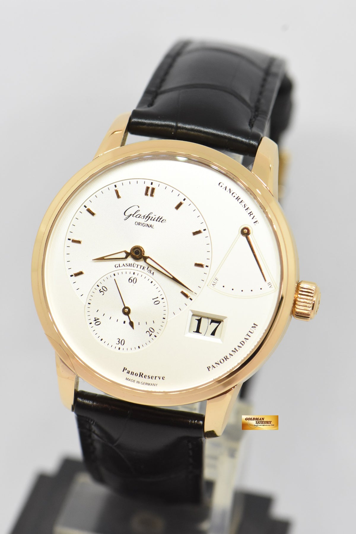[SOLD] GLASHUTTE ORIGINAL PANORESERVE BIG DATE  18K ROSE GOLD 40mm MANUAL WINDING (NEW-UNWORN)