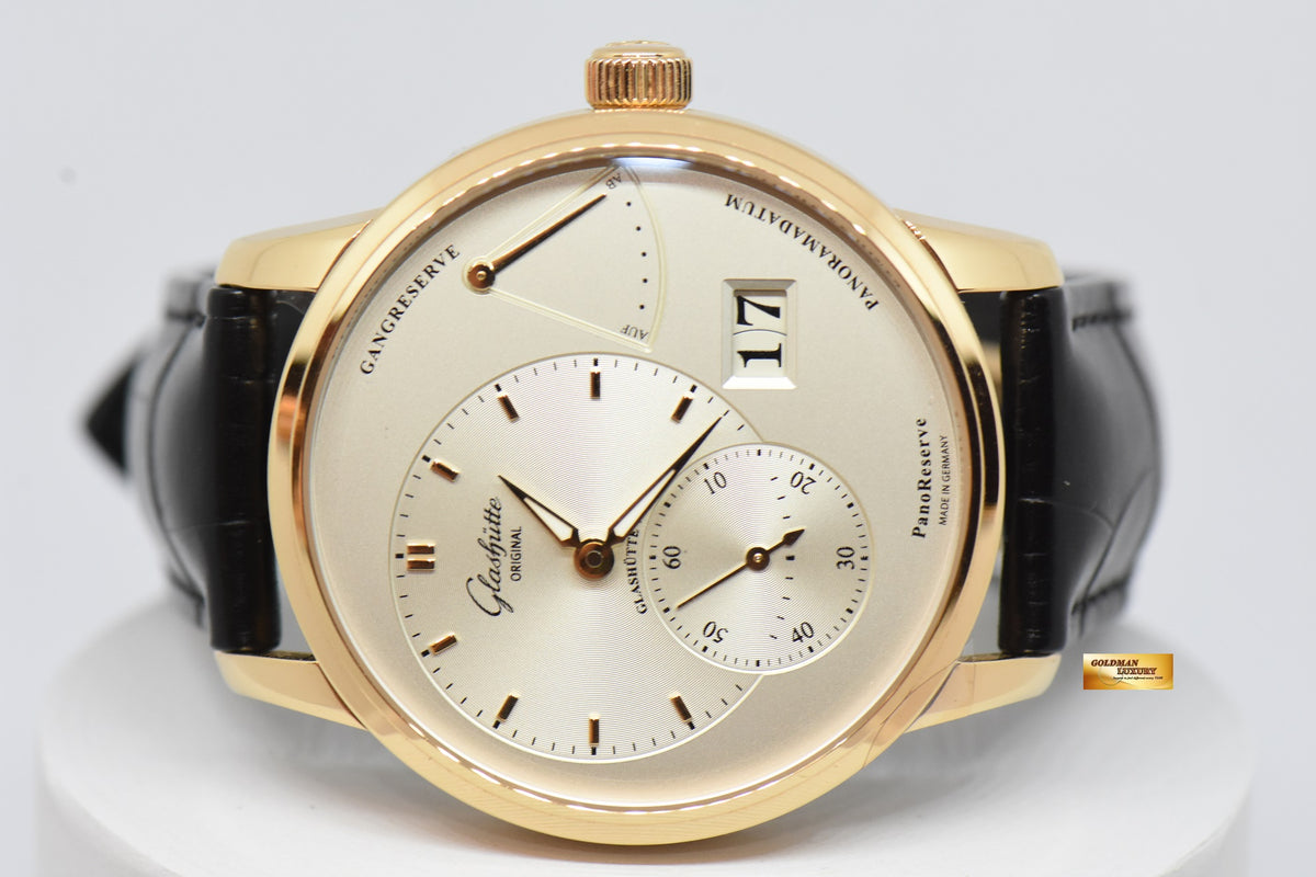 [SOLD] GLASHUTTE ORIGINAL PANORESERVE BIG DATE  18K ROSE GOLD 40mm MANUAL WINDING (NEW-UNWORN)