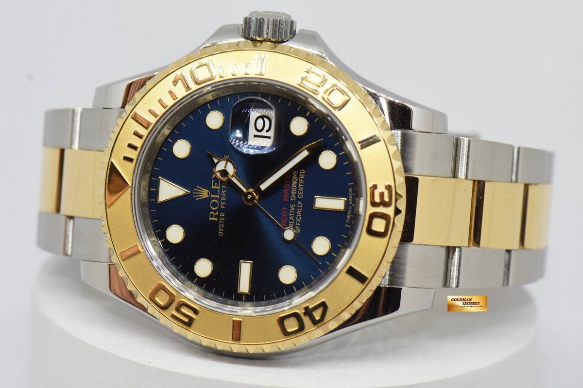 [SOLD] ROLEX OYSTER PERPETUAL YACHT-MASTER HALF-GOLD 40mm BLUE AUTOMATIC 16623 (MINT)