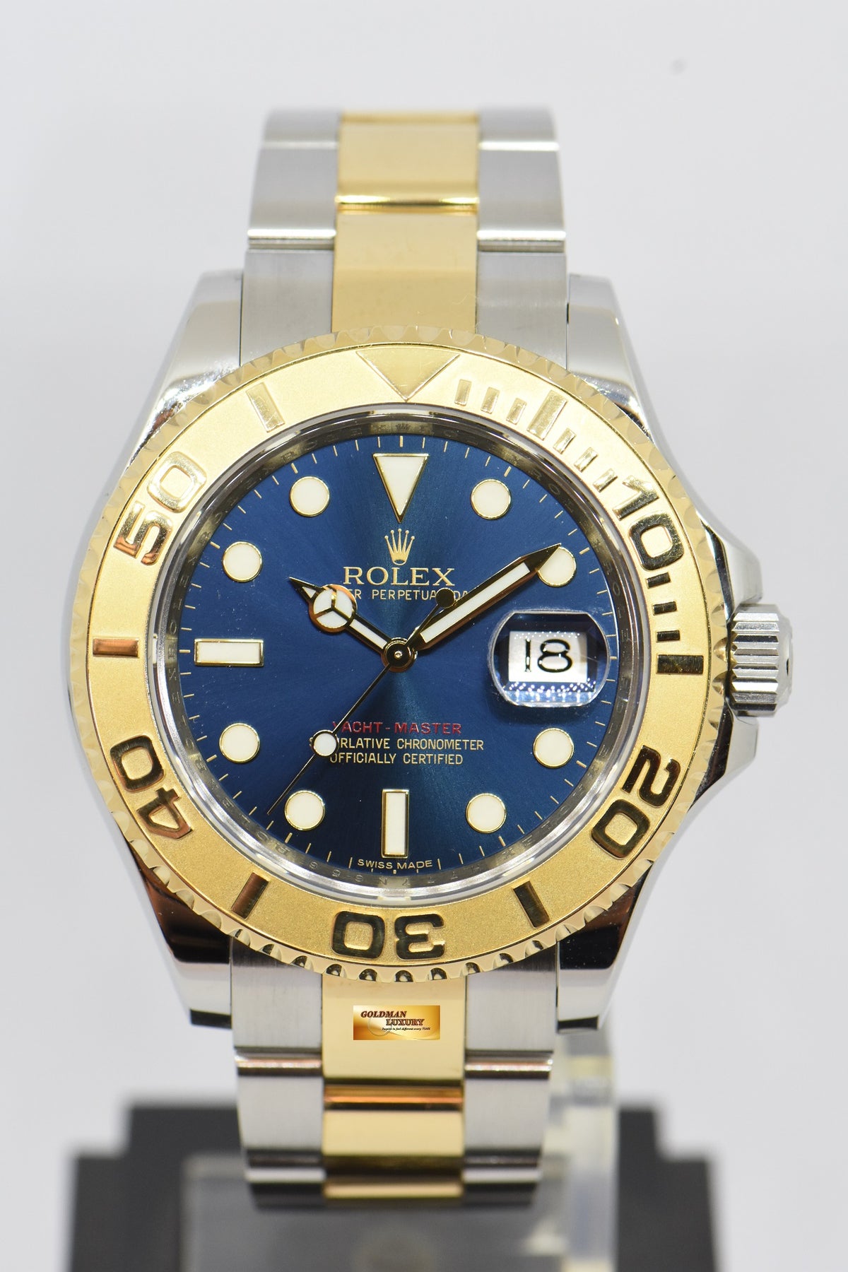 [SOLD] ROLEX OYSTER PERPETUAL YACHT-MASTER HALF-GOLD 40mm BLUE AUTOMATIC 16623 (MINT)