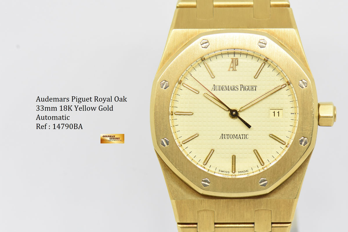 [SOLD] AUDEMARS PIGUET ROYAL OAK 33mm 18K YELLOW GOLD AUTOMATIC 14790BA (MINT)