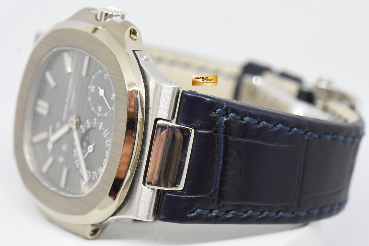 [SOLD] PATEK PHILIPPE NAUTILUS 40mm MOONPHASE POWER RESERVE 18K WHITE GOLD AUTOMATIC 5712G (LNIB)