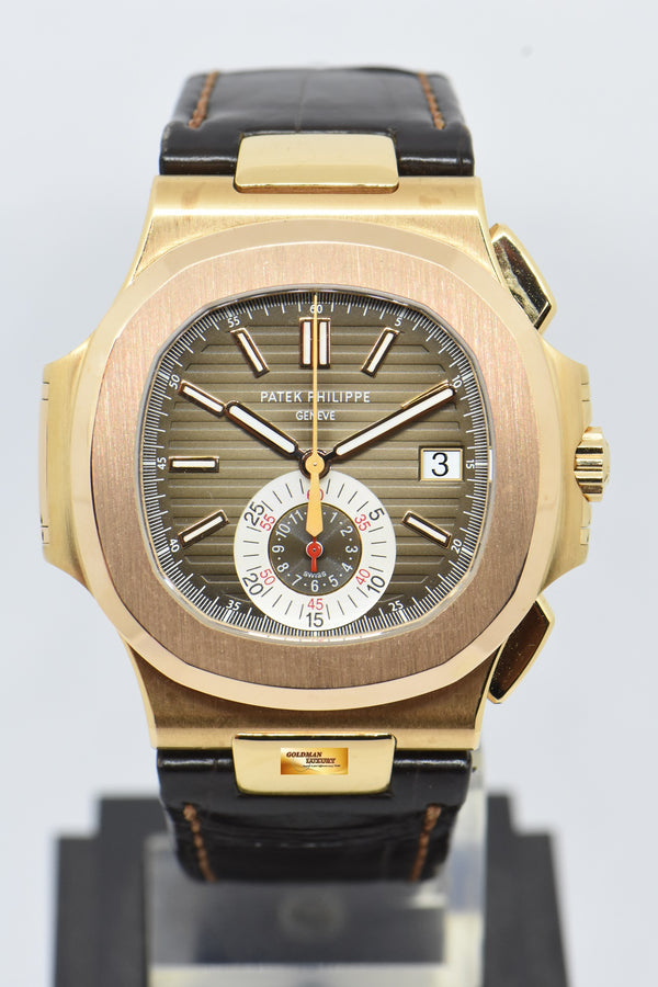 [SOLD] PATEK PHILIPPE NAUTILUS 40mm CHRONOGRAPH 18K ROSE GOLD AUTOMATIC 5980R (MINT)