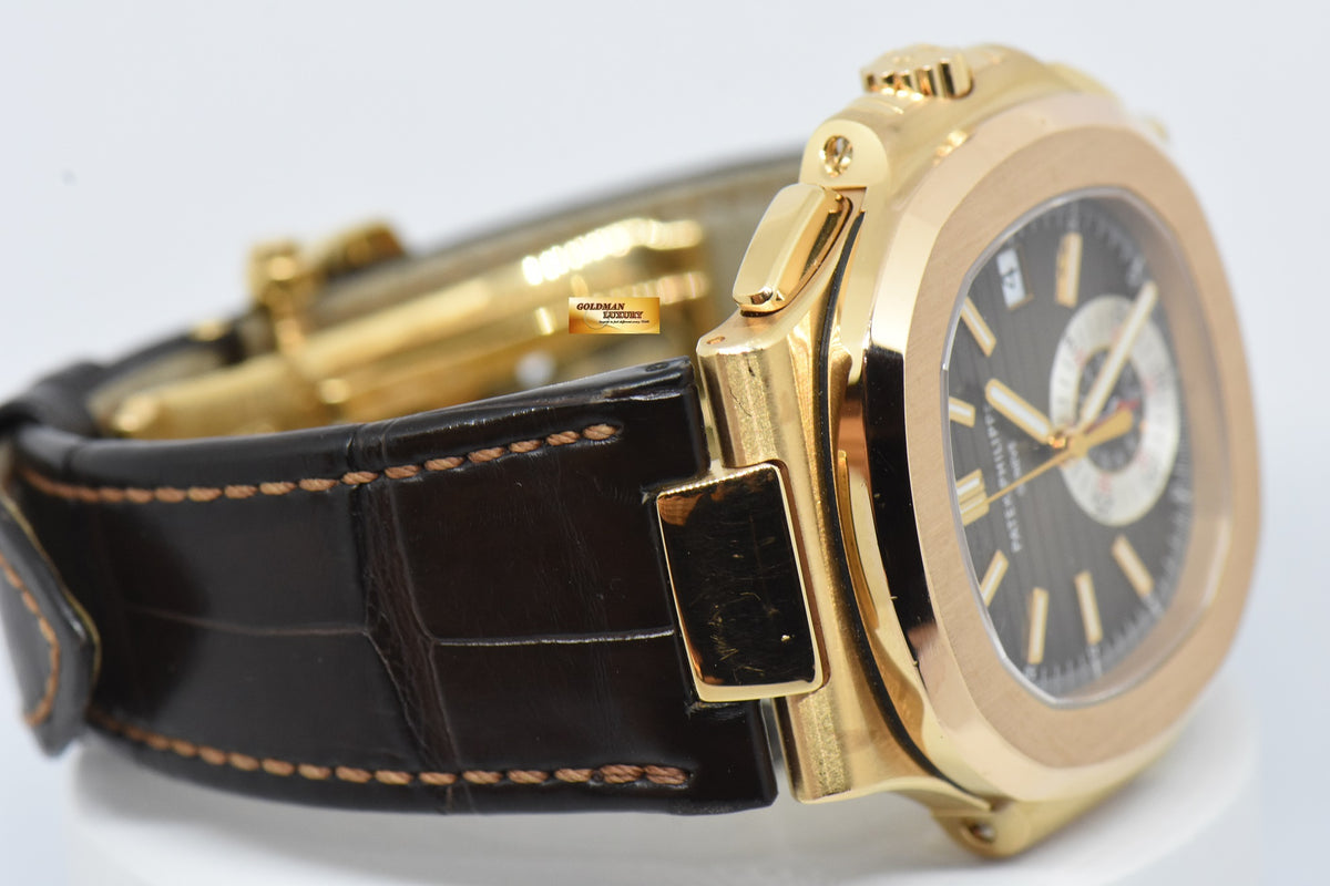 [SOLD] PATEK PHILIPPE NAUTILUS 40mm CHRONOGRAPH 18K ROSE GOLD AUTOMATIC 5980R (MINT)