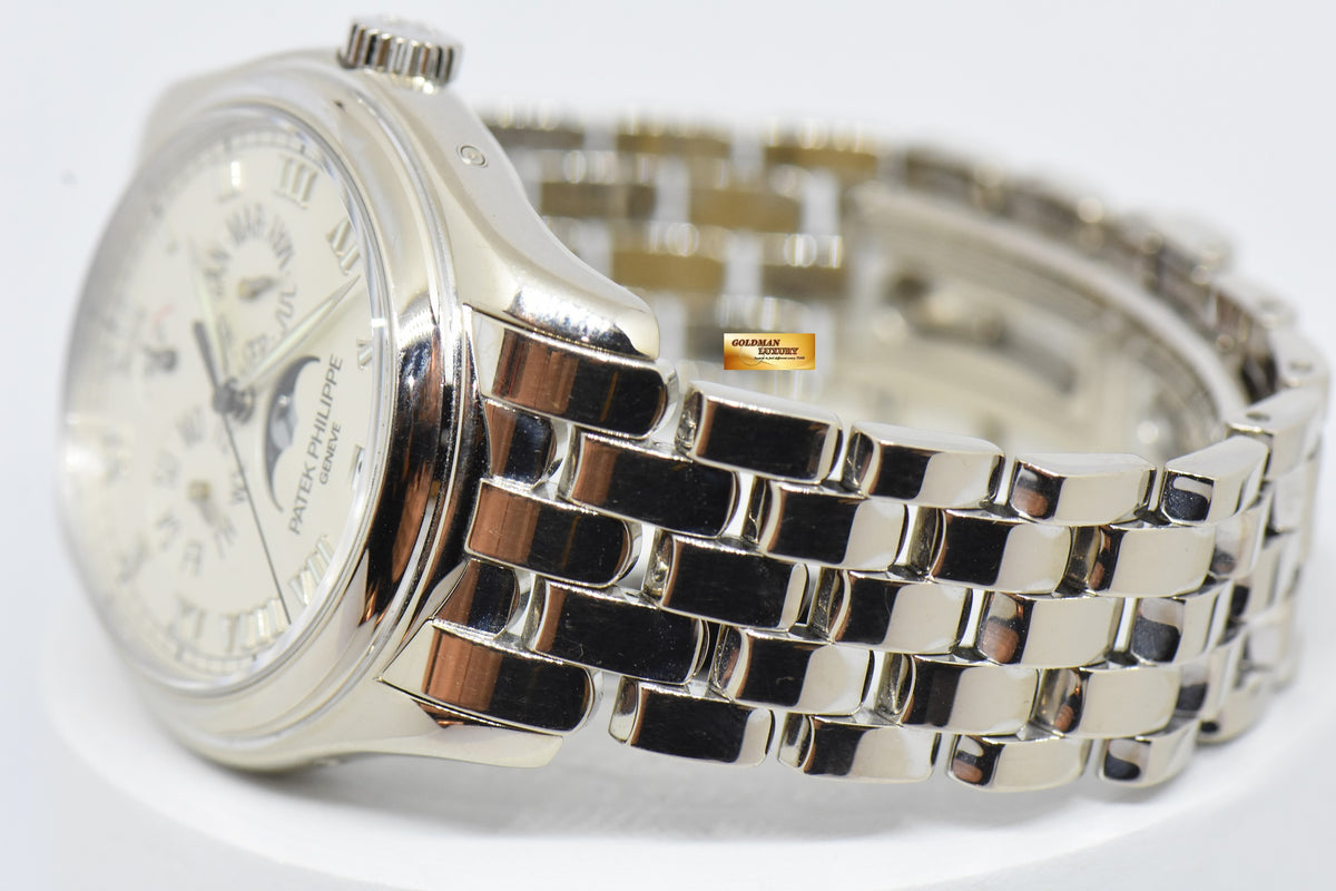 [SOLD] PATEK PHILIPPE ANNUAL CALENDAR 36mm 18K WHITE GOLD IN BRACELET MOONPHASE POWER RESERVE AUTOMATIC 5036G (NEAR MINT)