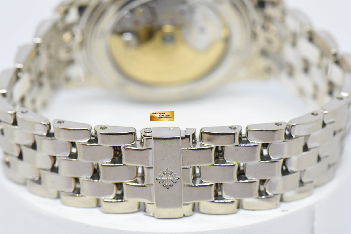 [SOLD] PATEK PHILIPPE ANNUAL CALENDAR 36mm 18K WHITE GOLD IN BRACELET MOONPHASE POWER RESERVE AUTOMATIC 5036G (NEAR MINT)