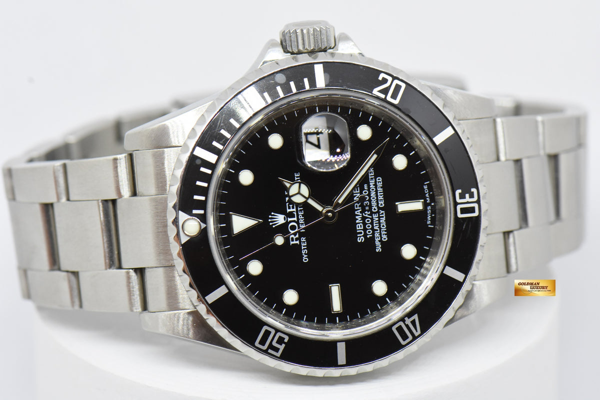 [SOLD] ROLEX OYSTER PERPETUAL SUBMARINER 40mm BLACK 16610 (CHAPTERING) (MINT)