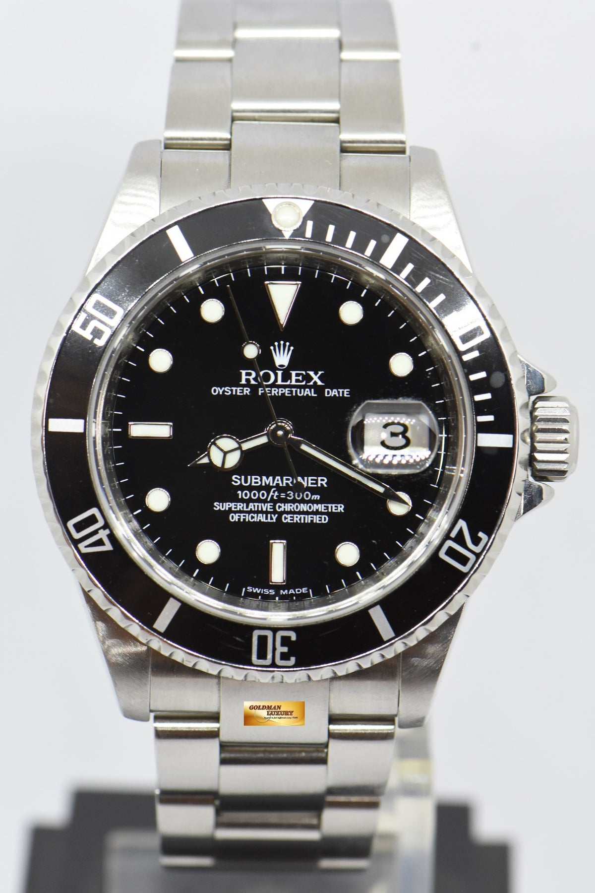 [SOLD] ROLEX OYSTER PERPETUAL SUBMARINER 40mm BLACK 16610 (CHAPTERING) (MINT)