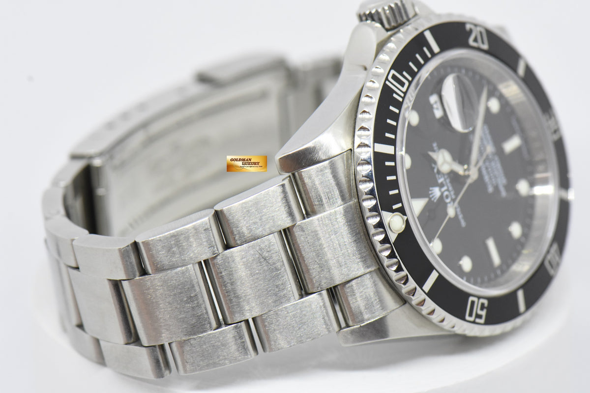 [SOLD] ROLEX OYSTER PERPETUAL SUBMARINER 40mm BLACK 16610 (CHAPTERING) (MINT)