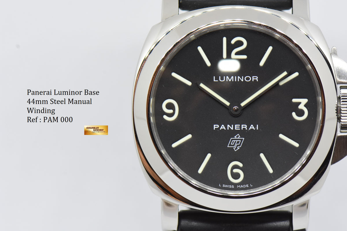 [SOLD] PANERAI LUMINOR BASE 44mm MANUAL PAM 000 (MINT)