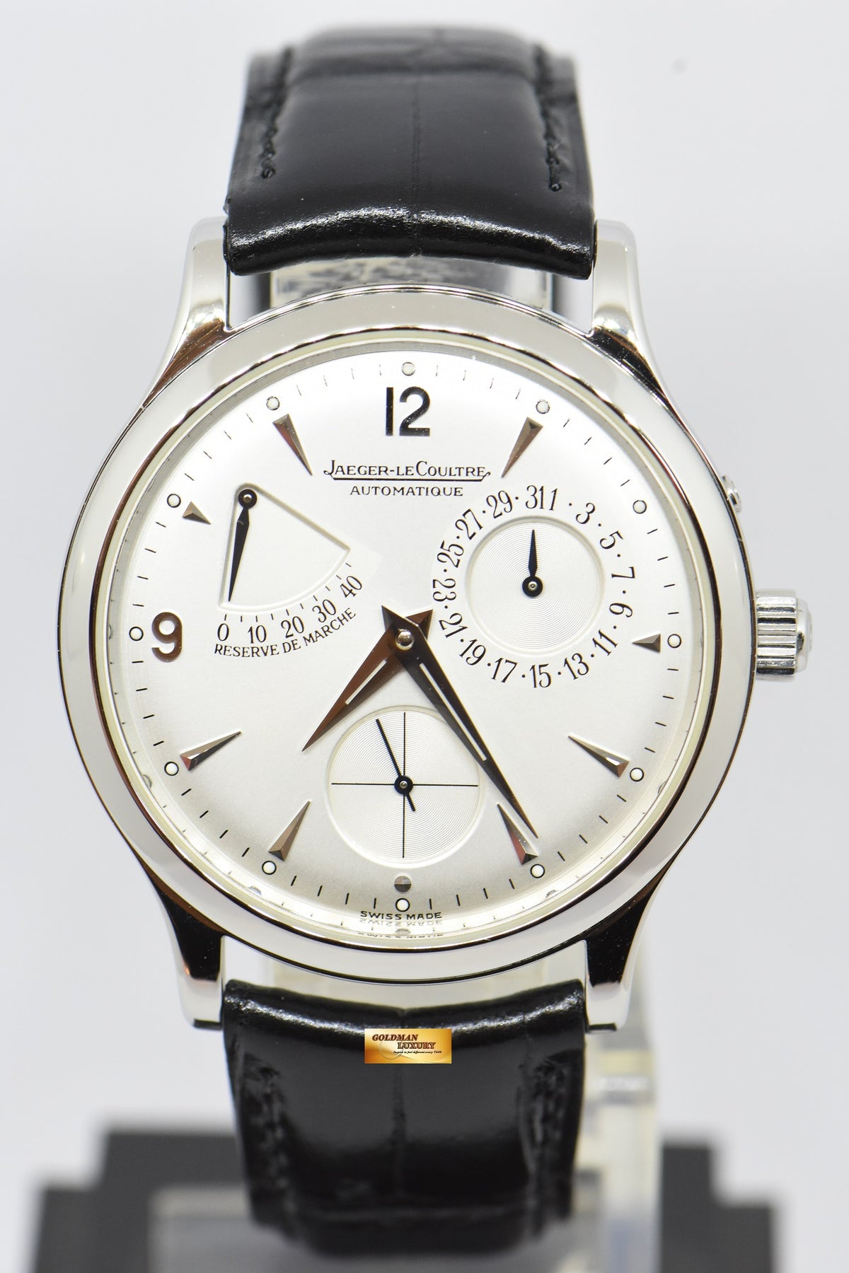[SOLD] JAEGER-LeCOULTRE RESERVE De MARCHE 37mm  AUTOMATIC 140.8.38.S (See-thru Caseback) (MINT)