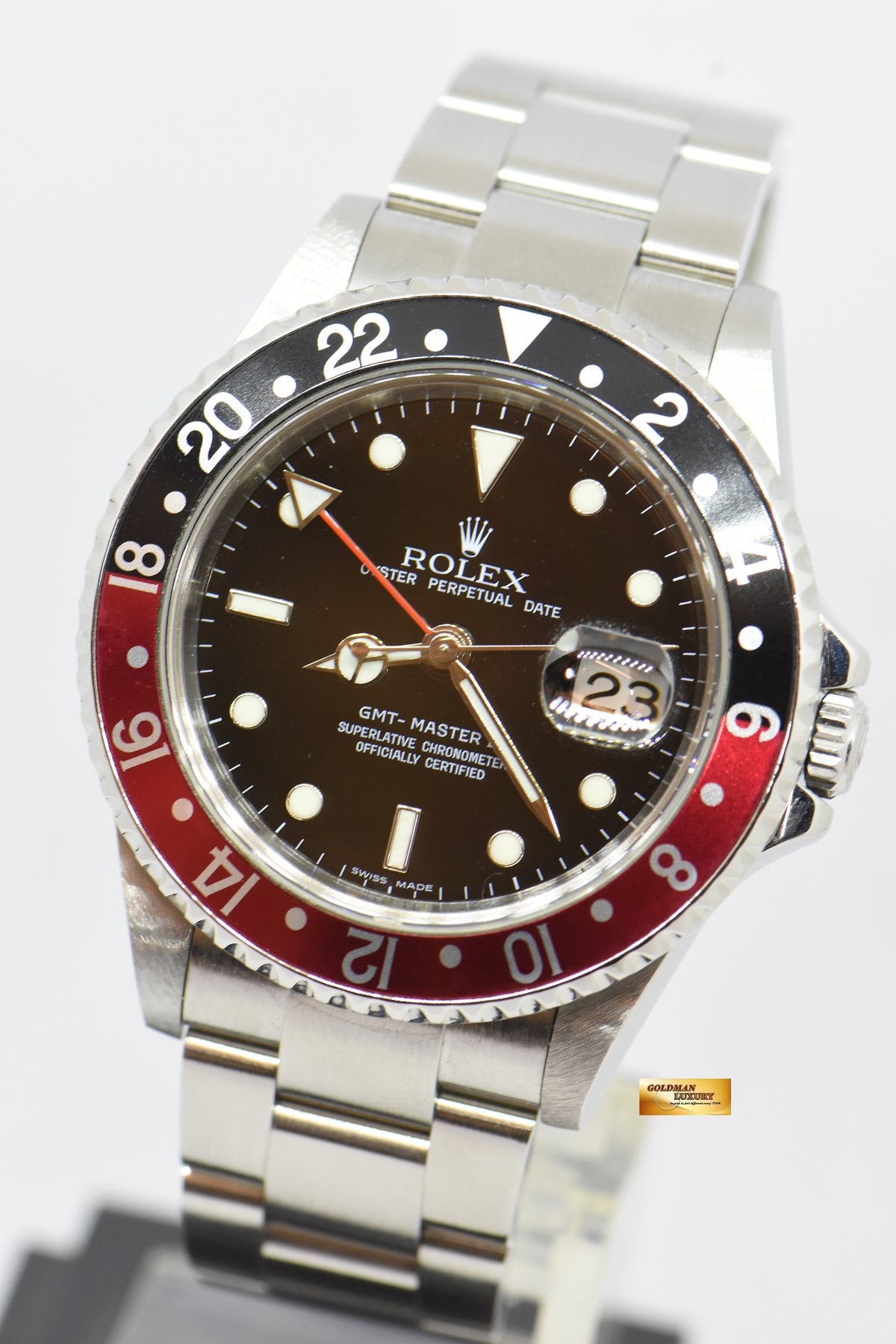 [SOLD] ROLEX OYSTER PERPETUAL GMT-MASTER II “COKE BEZEL” 16710 (MINT)