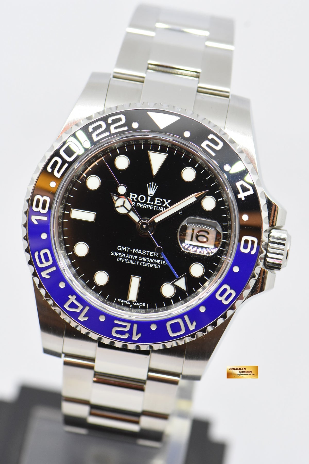[SOLD] ROLEX OYSTER PERPETUAL GMT-MASTER II “BATMAN” CERAMIC BLACK / BLUE AUTOMATIC 116710BLNR (MINT)