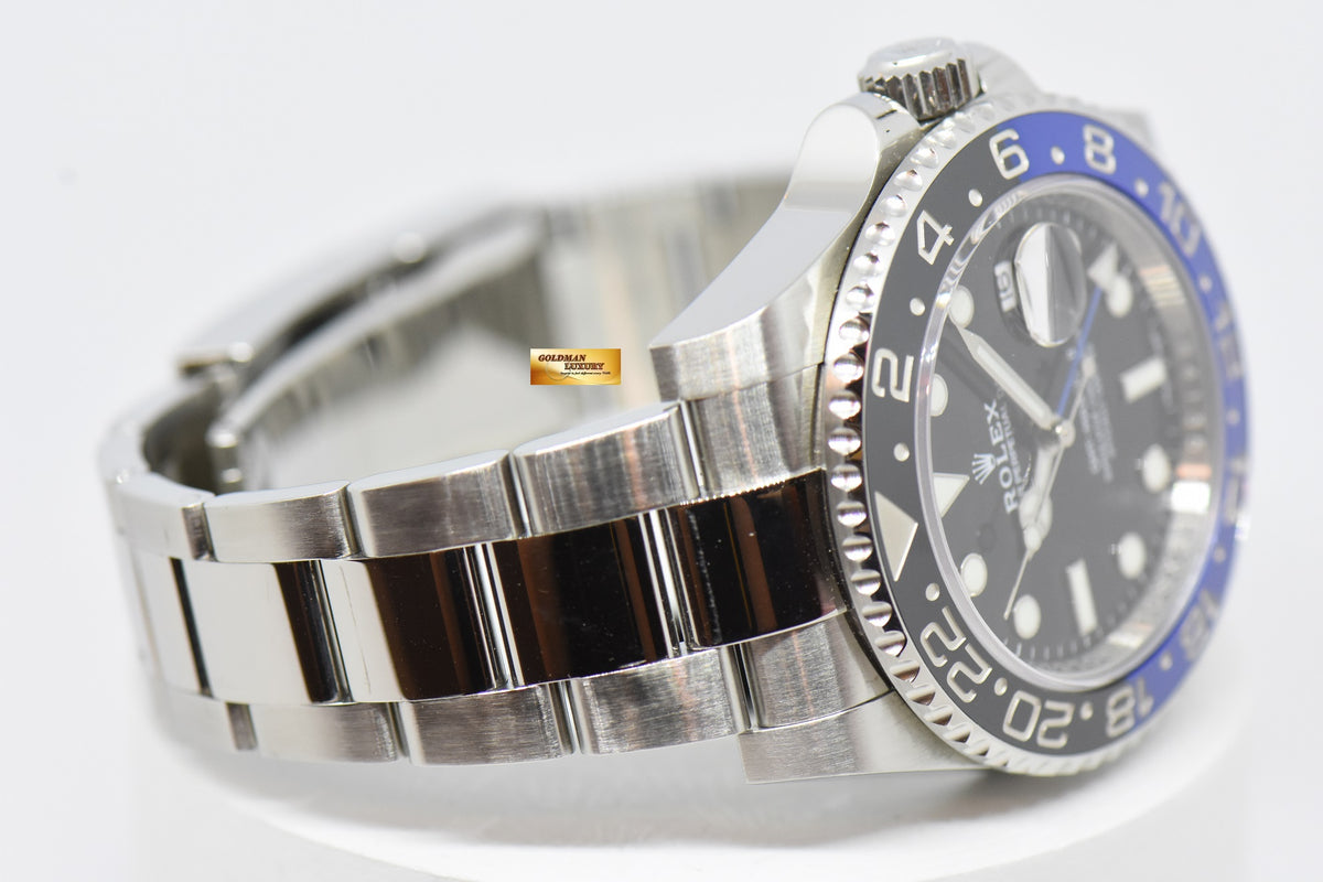 [SOLD] ROLEX OYSTER PERPETUAL GMT-MASTER II “BATMAN” CERAMIC BLACK / BLUE AUTOMATIC 116710BLNR (MINT)