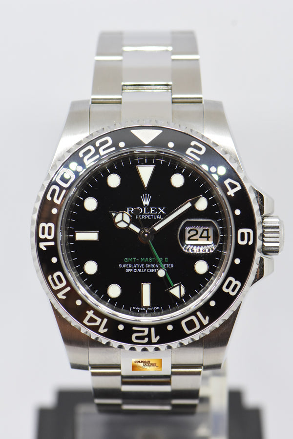 [SOLD] ROLEX OYSTER PERPETUAL GMT-MASTER II CERAMIC BLACK AUTOMATIC 116710LN (MINT)