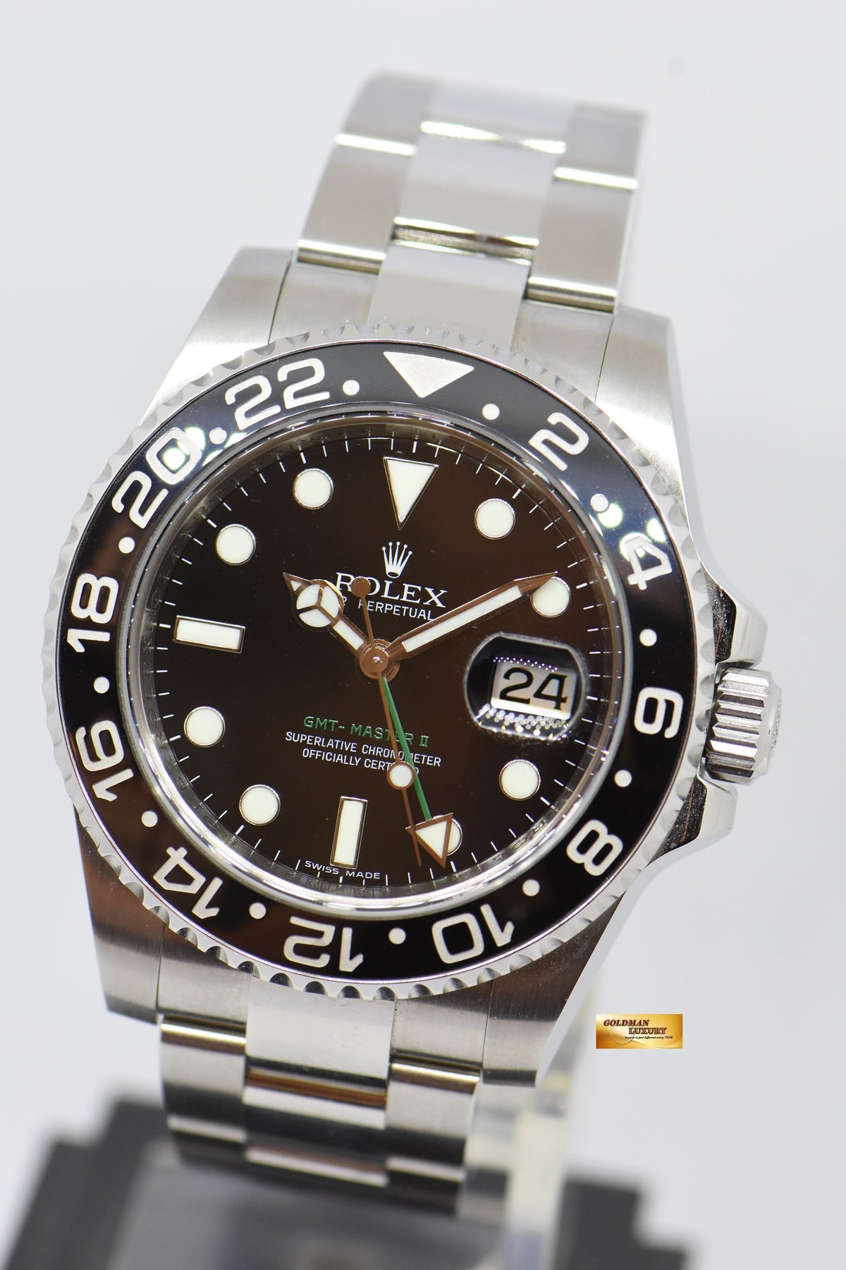[SOLD] ROLEX OYSTER PERPETUAL GMT-MASTER II CERAMIC BLACK AUTOMATIC 116710LN (MINT)