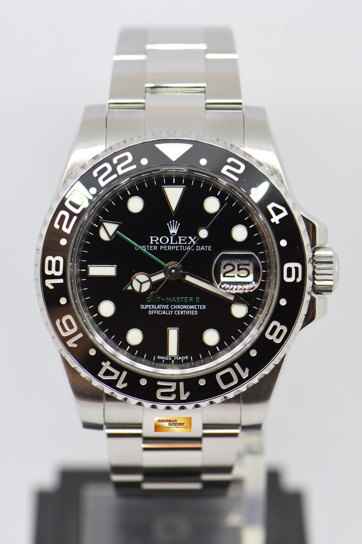 [SOLD] ROLEX OYSTER PERPETUAL GMT-MASTER II CERAMIC BLACK AUTOMATIC 116710LN (MINT)