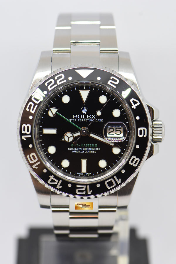 [SOLD] ROLEX OYSTER PERPETUAL GMT-MASTER II CERAMIC BLACK AUTOMATIC 116710LN (MINT)