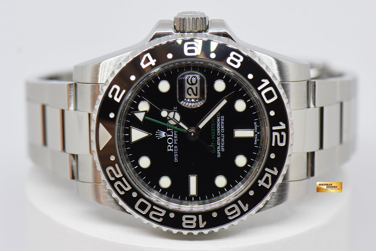 [SOLD] ROLEX OYSTER PERPETUAL GMT-MASTER II CERAMIC BLACK AUTOMATIC 116710LN (MINT)
