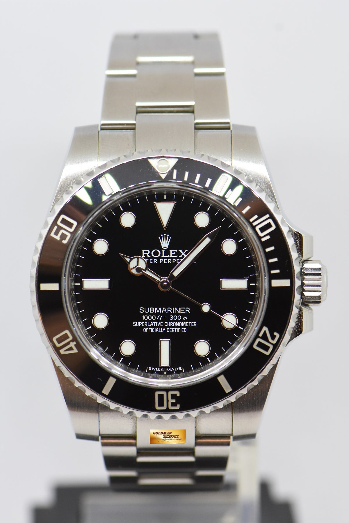 [SOLD] ROLEX OYSTER PERPETUAL SUBMARINER NO-DATE 40mm CERAMIC BEZEL 114060 (MINT)